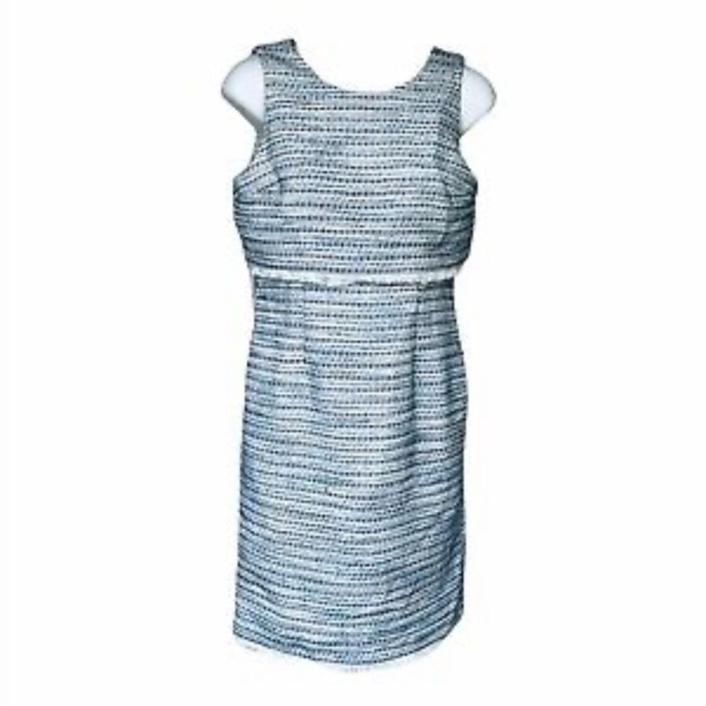 NWOT Ann Taylor Factory blue tweed sheath overlay dress